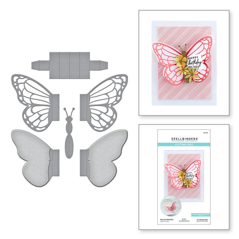 Matrices de découpe pop-up papillon de la collection papillons de Bibi par Bibi Cameron