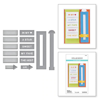 Pick Your Greeting Slider Etched Dies from the Birthday Celebrations Collection