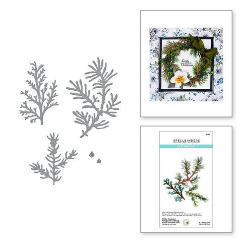 Winter Evergreen Foliage and Ladybugs Etched Dies from the Winter Garden Collection by Susan Tierney-Cockburn