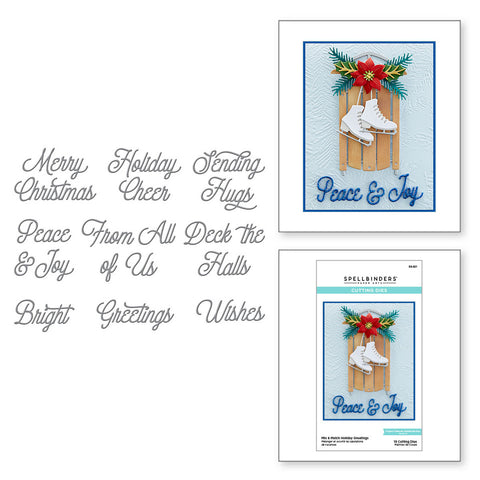 Matrices de découpe gravées Mix &amp; Match Holiday Greetings de la collection Celebrate the Season
