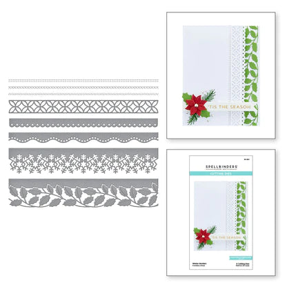 Matrices gravées Winter Borders de la collection Tinsel Time