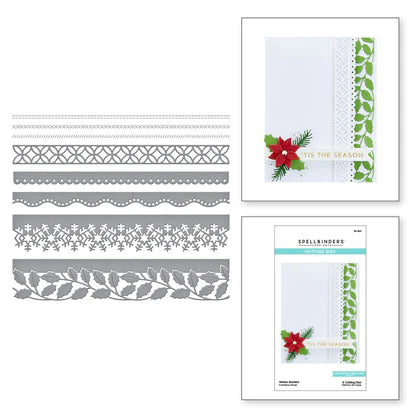 Winter Borders Etched Dies from the Tinsel Time Collection
