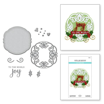 Joy Flourish Doily Etched Dies from the Christmas Flourish Collection by Becca Feeken