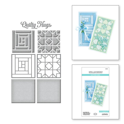 Log Cabin and Flower Mini Quilts Etched Dies from Home Sweet Quilt Collection by Becca Feeken