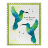 Pop-Up Hummingbird Etched Dies from the Bibi's Hummingbirds Collection