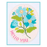 Stylish Oval Hello You Floral Etched Dies from the Stylish Ovals Collection