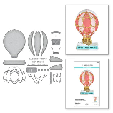 3D Vignette Hot Air Balloon Etched Dies from 3D Vignette Collection by Becca Feeken