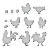 Ensemble de matrices de poulet de printemps