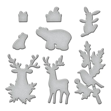 winter woodland Etched Dies from the Joyful Christmas Collection by Simon Hurley