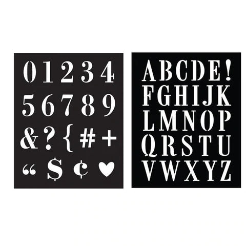 Subway Type Stencils Pair