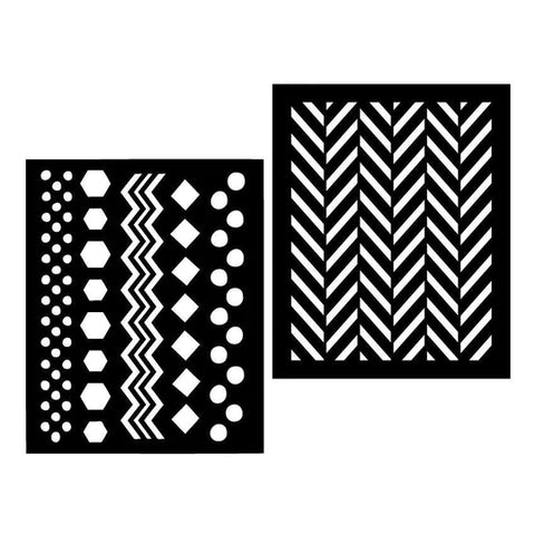 Chevron Stencil Pair