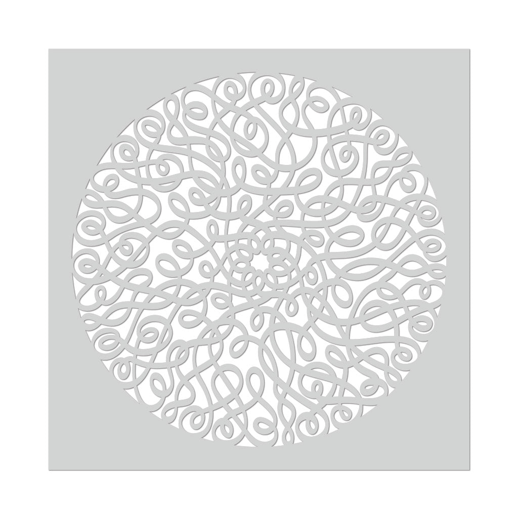 Mandala Swirl Stencil 6x6