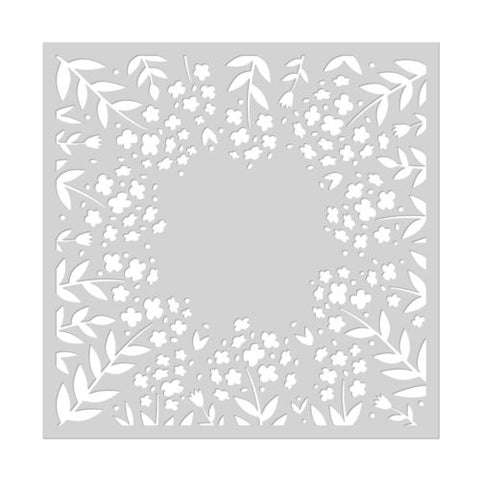 Pochoir Cercle de Fleurs 6x6