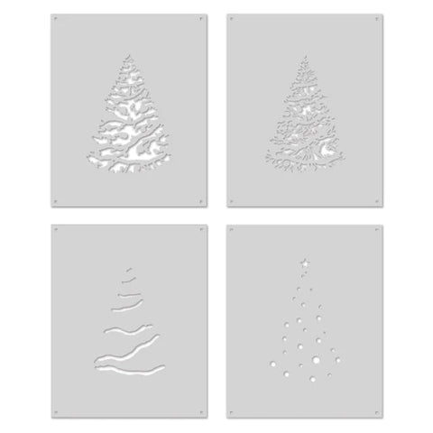 Color Layering O Christmas Tree Stencil