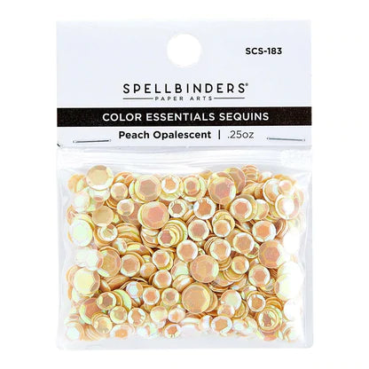 Peach Opalescent Faceted Sequins from the Card Shoppe Essentials Collection by Spellbinders