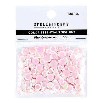 Paillettes à facettes opalescentes roses de la collection Card Shoppe Essentials de Spellbinders