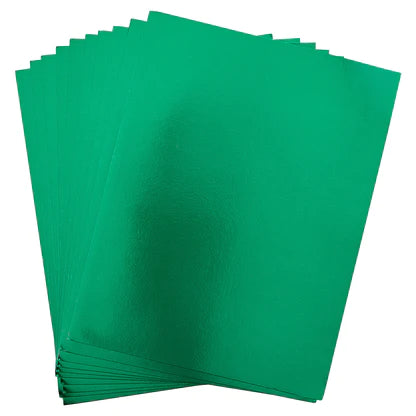 Papier cartonné vert miroir
