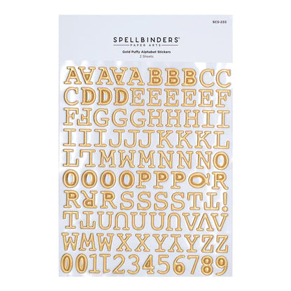 Gold Puffy Alphabet Stickers from Winter Wonderland Collection