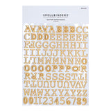 Autocollants alphabet gonflés dorés de la collection Winter Wonderland