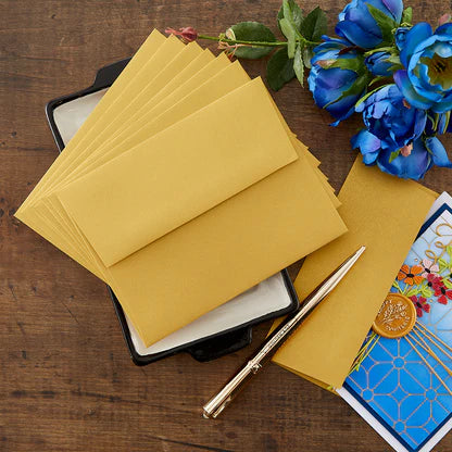 A2 Brushed Gold Envelopes - 10 Pack from the Sealed By Spellbinders Collection