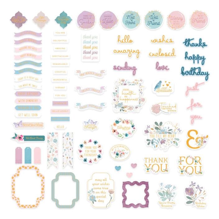 Floral Friendship Printed Die Cut Sentiments from the Floral Friendship Collection