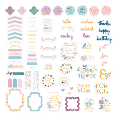 Floral Friendship Printed Die Cut Sentiments from the Floral Friendship Collection