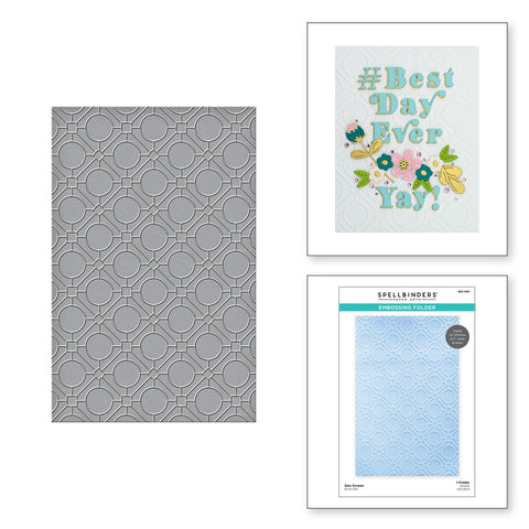 Geo Screen Embossing Folder from the Be Bold Collection