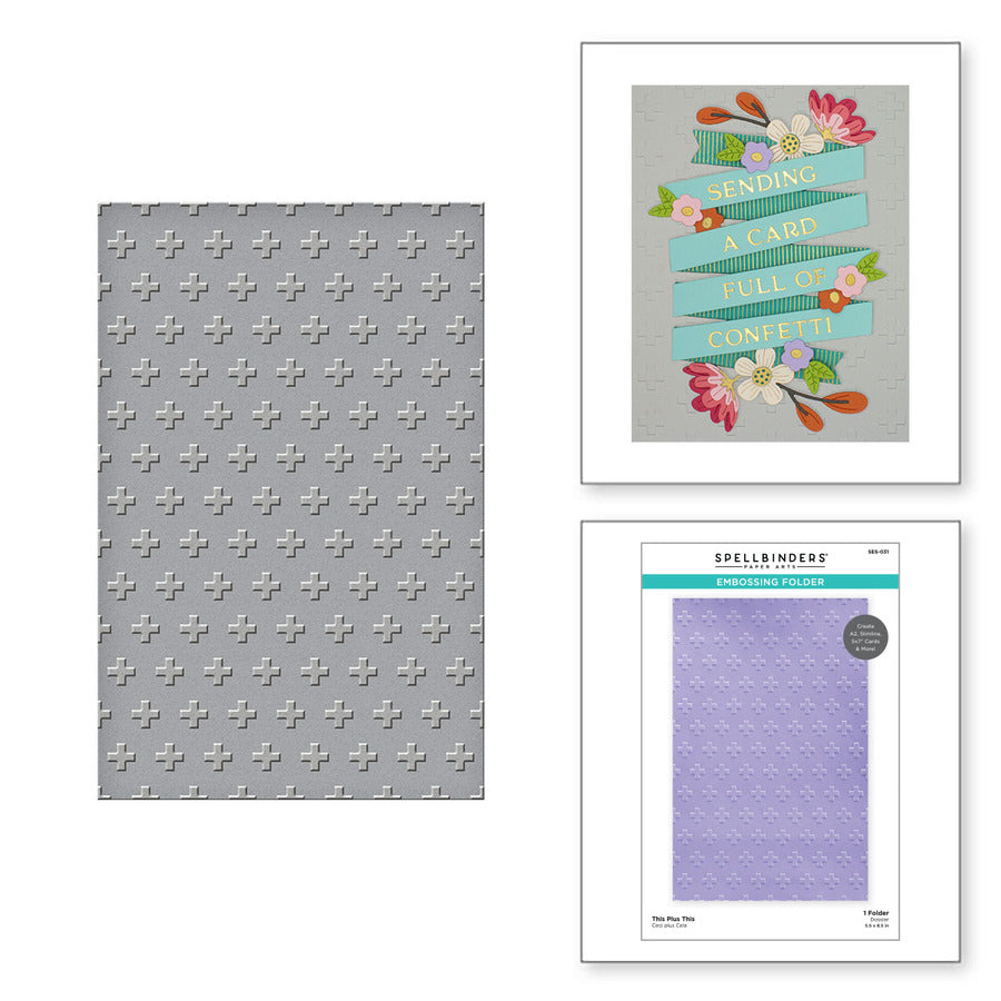 This Plus This Embossing Folder from the Celebrate You Collection