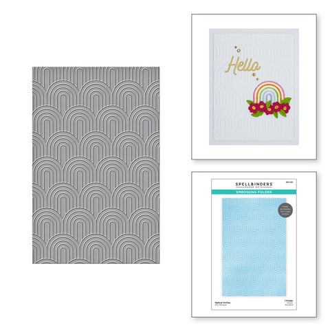 Optical Arches Embossing Folder from the Be Bold Collection