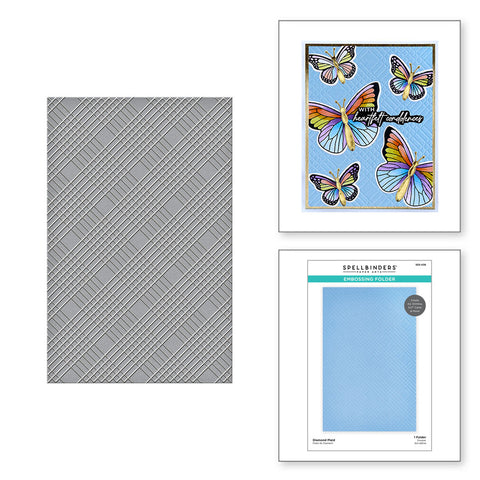 Diamond Plaid Embossing Folder from the Celebrate You Collection
