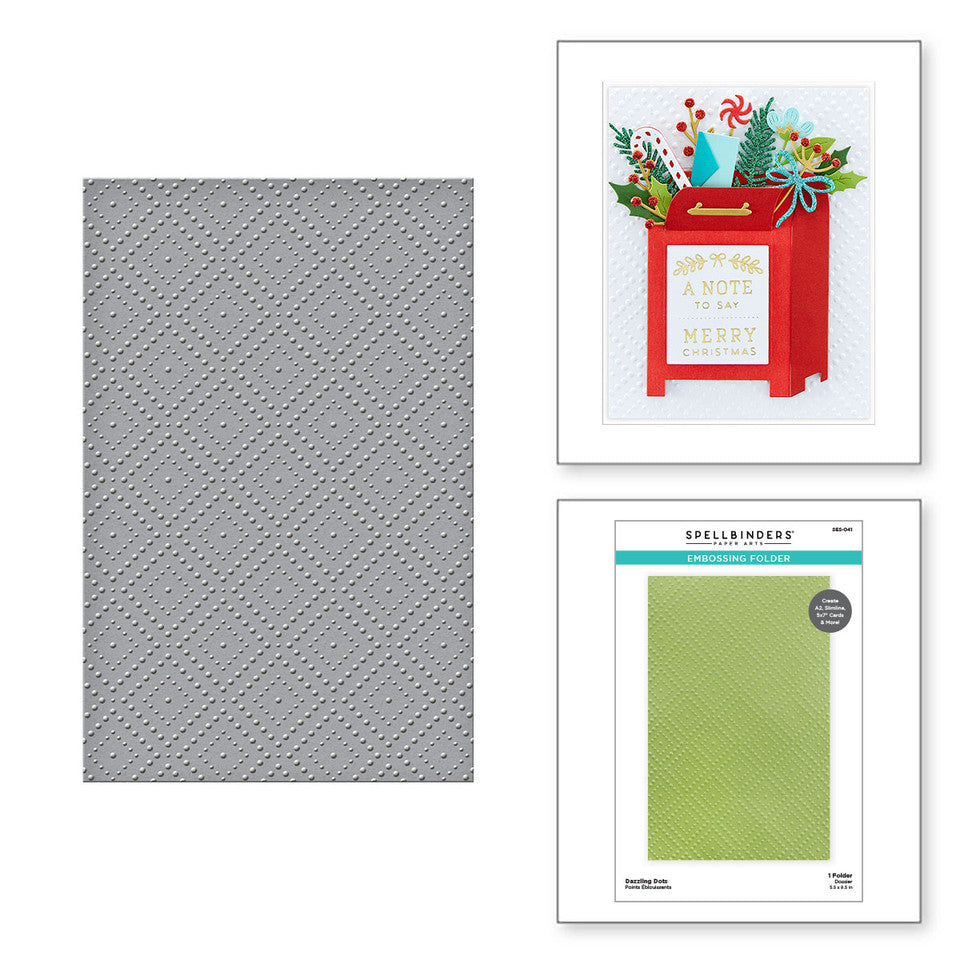 Dazzling Dots Embossing Folder from the Celebrate the Season Collection