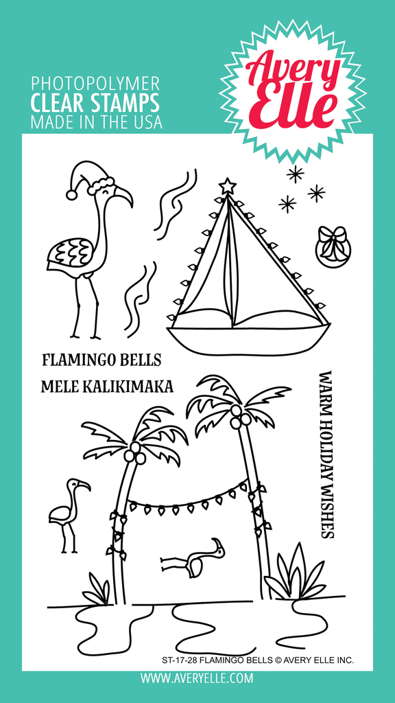 Flamingo Bells Clear Stamps
