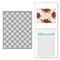 Diagonal Buffalo Plaid Stencil from the Celebrate the Season Collection
