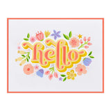 Layered Floral Hello from the Layered Stencils Collection by Spellbinders