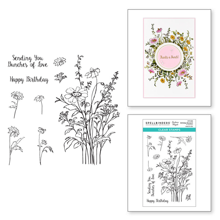 Birthday Bouquet Clear Stamp Set from the Into the Wilderness Collection by Sushma Hegde