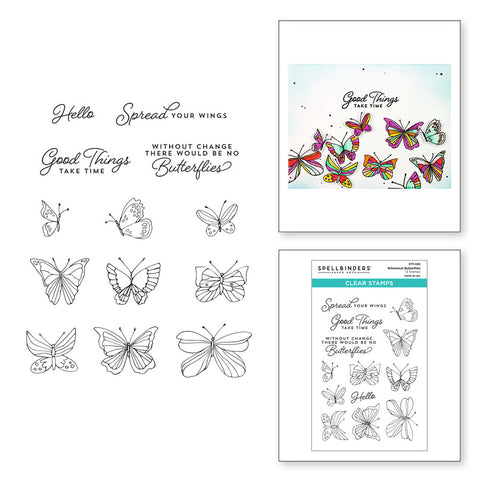 Whimsical Butterfly Clear Stamp Set from the Cardmaker III Collection