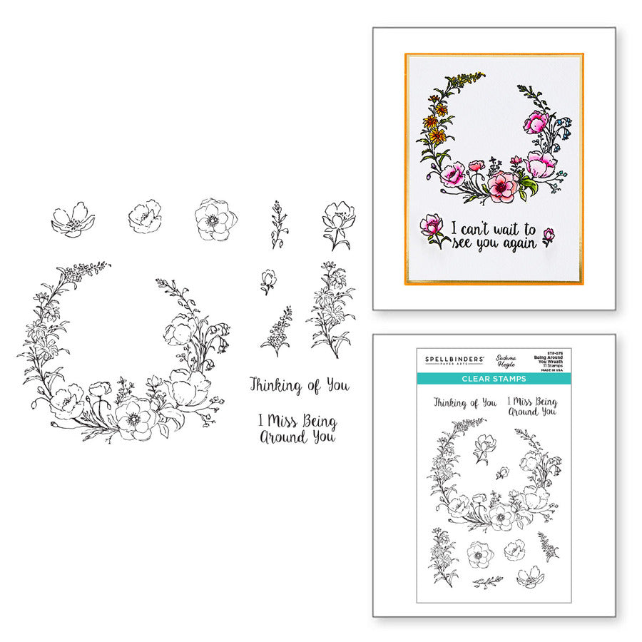 Being Around You Wreath Clear Stamp Set from the Into the Wilderness Collection by Sushma Hegde