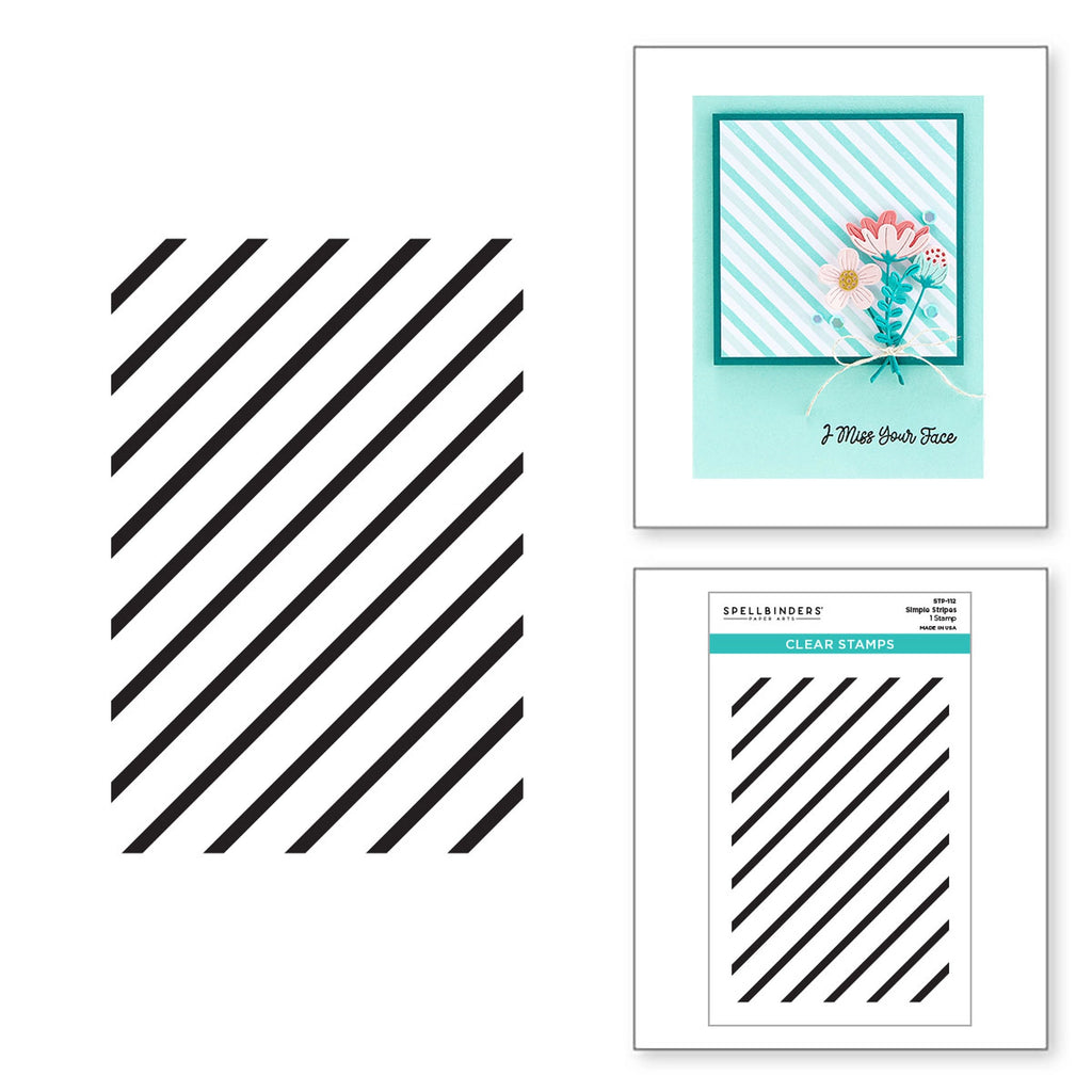 Simple Stripes Clear Stamp from Spellbinders Cardmaker Stamps Collection