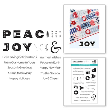Peace & Joy Clear Stamp from the Winter Tales Collection by Zsoka Marko