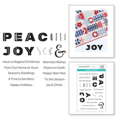 Tampon transparent Peace &amp; Joy de la collection Winter Tales de Zsoka Marko