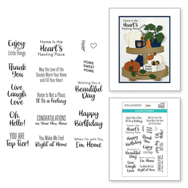 Tiered Tray Sentiments Clear Stamp Set from the Becky's Tiered Tray Collection by Becky Roberts