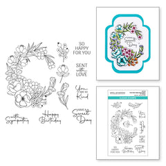 Ensemble de tampons transparents Four Petal Sweet Day Flowers de la collection Four Petal