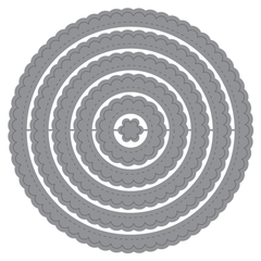 Cercles de pétoncles cousus, coupes au miel