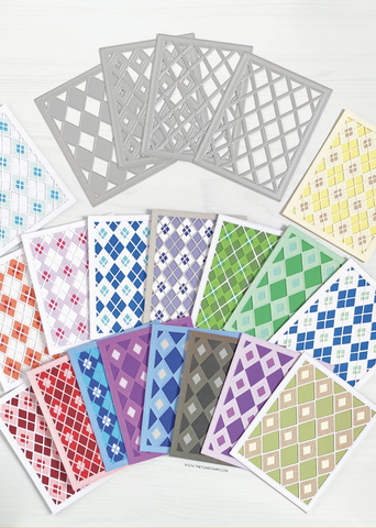 Diamond Plaid Layering Coverplate Dies