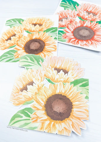 Luminous Sunflowers Layering Stencils