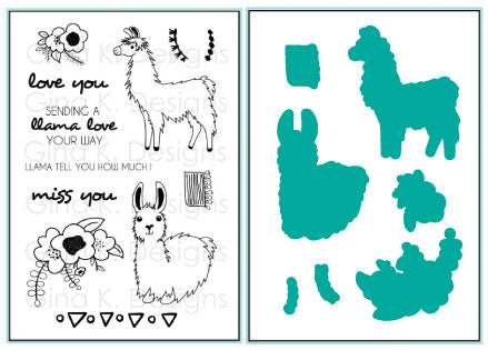 Sending Llama Love - Mini Stamp & Die Bundle