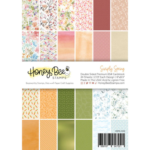 Bloc de papier Simply Spring 6x8,5 - 24 feuilles double face