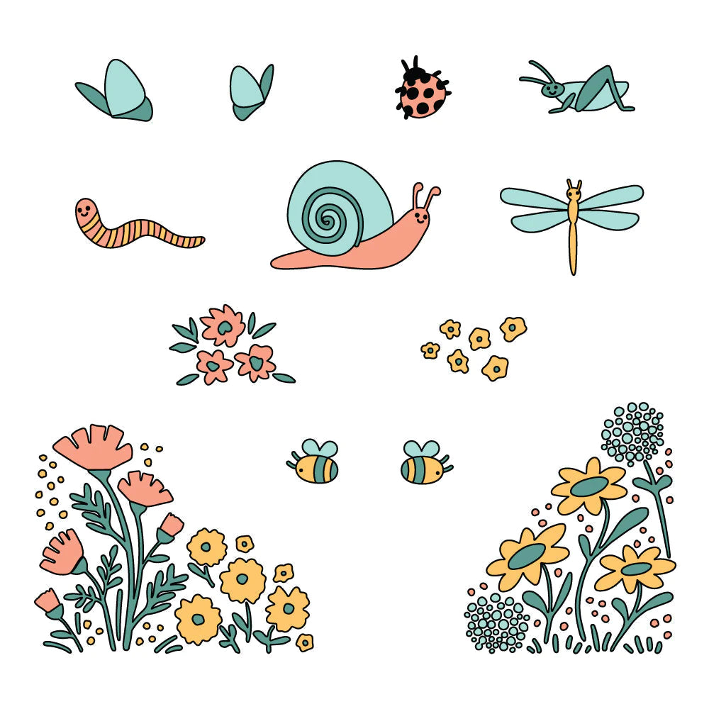 Spring Meadow - Set Of 4 Coordinating Stencils