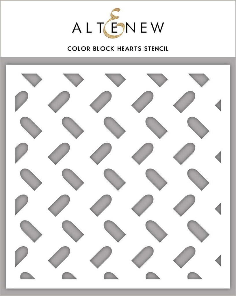 Color Block Hearts Stencil