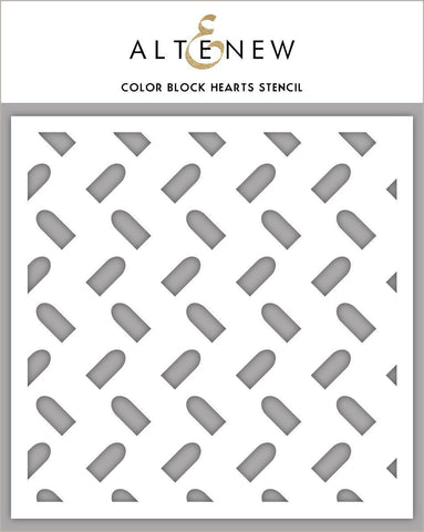 Color Block Hearts Stencil